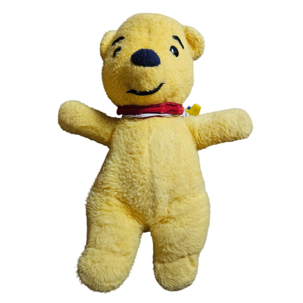 Vintage Winnie the‎ Pooh Plush 13" Teddy Bear Stuffed Toy Scarf Classic 90s